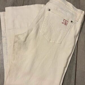 White Cropped Joe Mens Pants